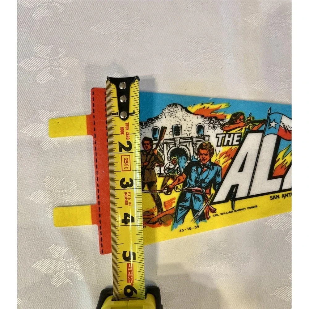 Vintage San Antonio The Alamo Texas Souvenir Pennants Lot Of 2 50-60's